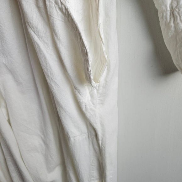 Vintage 80s Victor O'BADIDO'NC Jumpsuit S‎ Off White Cotton Satin Open Sides - Picture 8 of 16